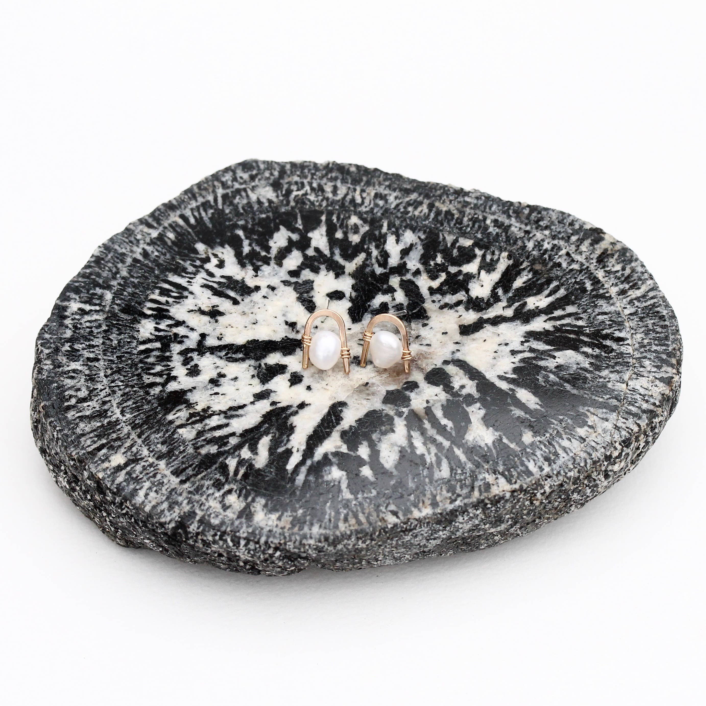 Alana Douvros Jewellery - Wholesale Stud/Post Earrings - White Pearl Staple Studs2