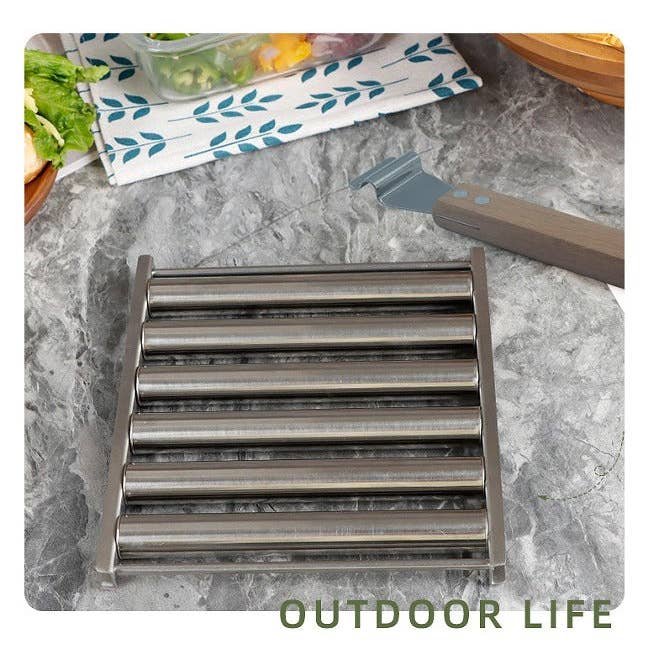 VIGOR - Wholesale Kitchen Tool/Gadget - HOT dog grill Detachable long wooden handle Food grade stain1