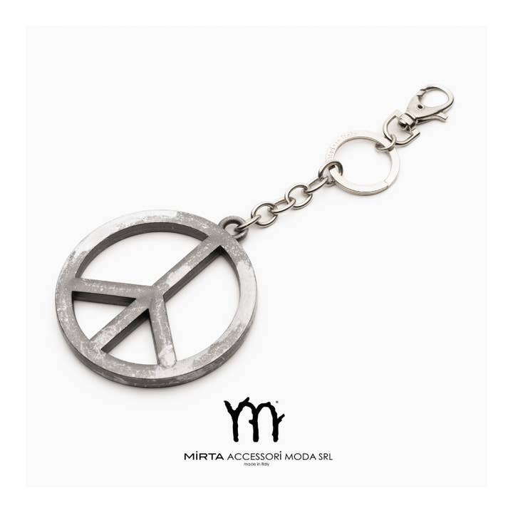 Keychain Charm Peace & Love for wholesale by Mirta Accessori Moda