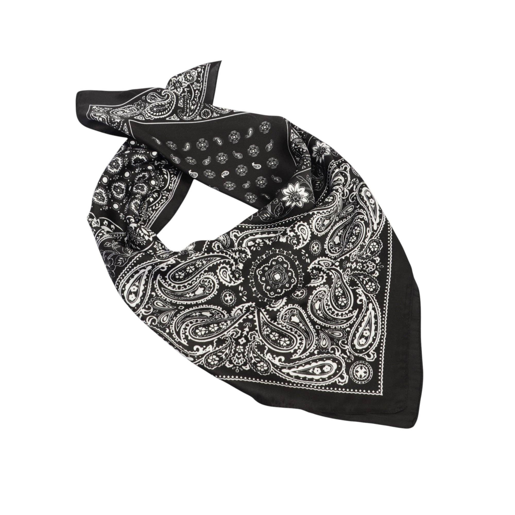 AK Brand - Wholesale Scarf - Women's - Satin Scarf Premium Cashew Print Square Print Neck Head Bag4