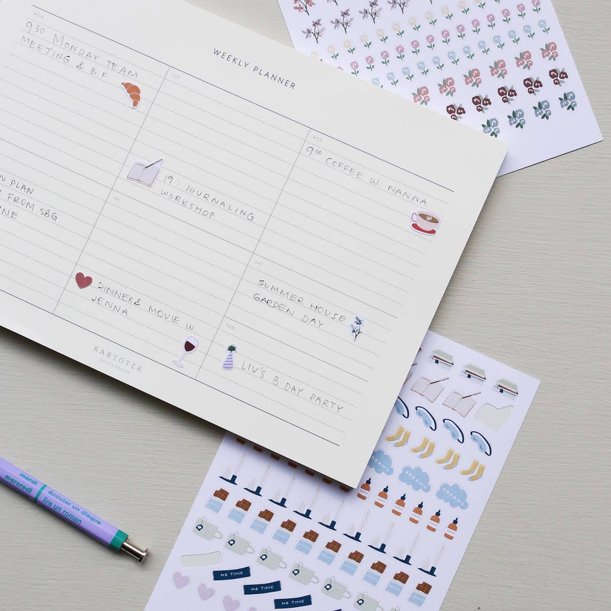 Kartotek Copenhagen - Wholesale Sticker - Stickers // Mini Me Time Icons1