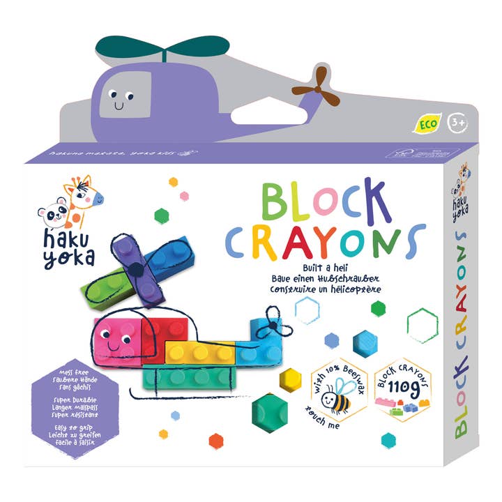 DAM - Wholesale Crayons - Kids & Baby - Haku Yoka - FULL Display Block Crayons, 91