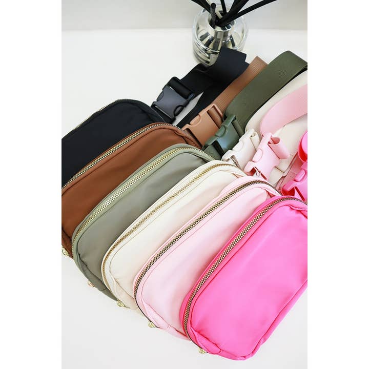 Love and Repeat - Wholesale Belt Bag - Women's - Solid Color Crossbody Fanny Pack Belt Bag