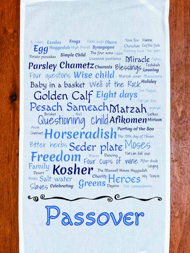 Passover Tea Towel for wholesale by TownieSwag