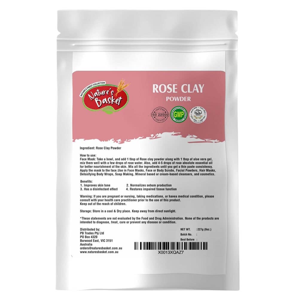 Natures Basket - Wholesale Skincare face mask - Nature's Basket Rose Clay Powder - 227 Grams1