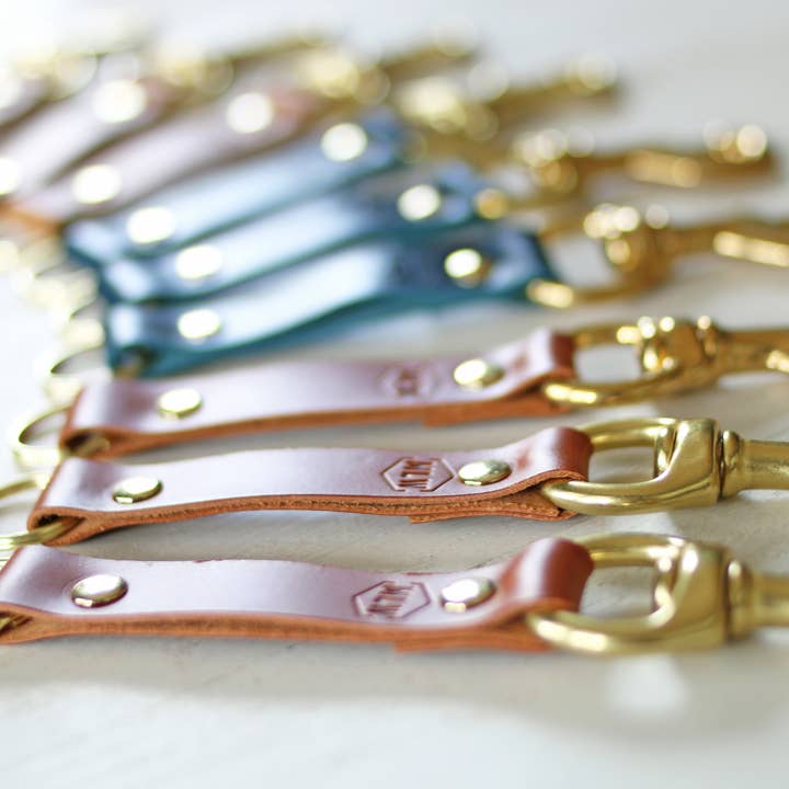 Fast-Selling Customizable Full Grain Leather Key Fob for wholesale by Magnolia Leatherworks