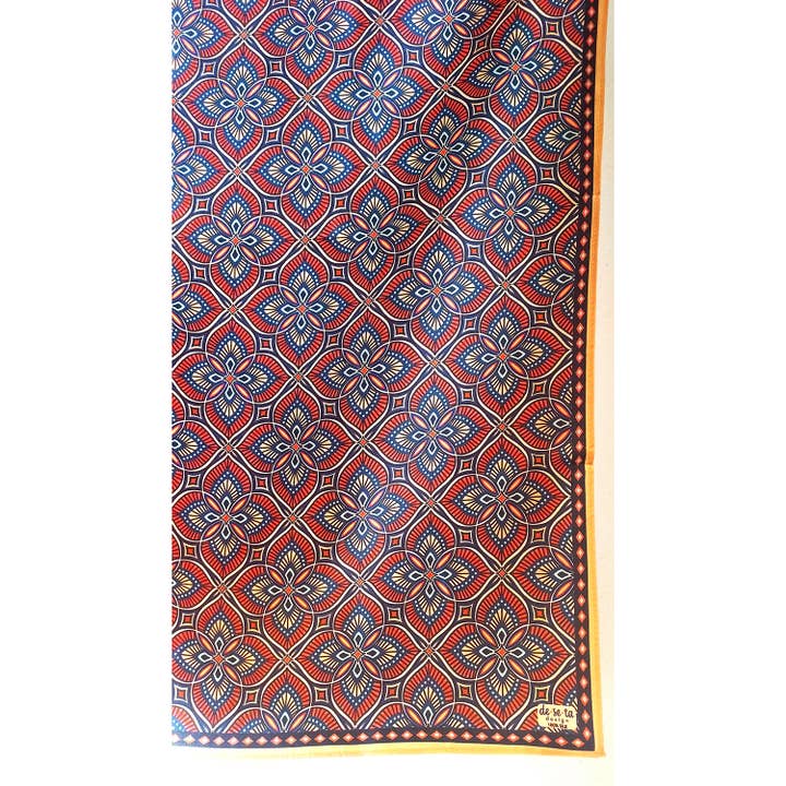 Deseta Design - Wholesale Scarf - Women's - Quatrefoil Meskel (Cross) Ethiopian Pattern Silk Scarf2