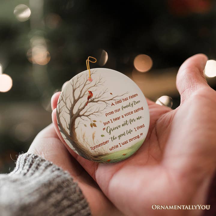 OrnamentallyYou - Wholesale Ornament - A Life Well-Lived Memorial Tree Ornament, Cherished Family4