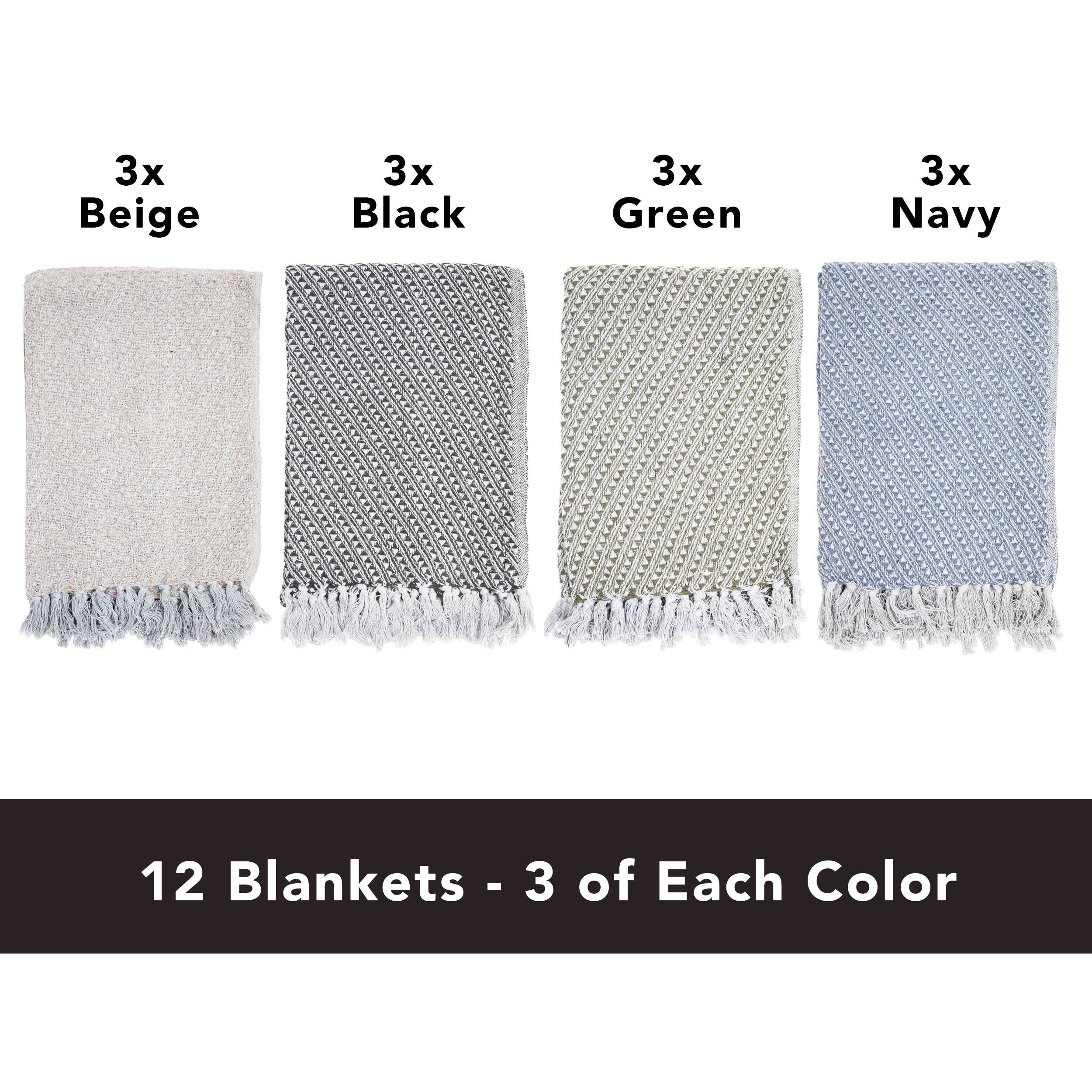 Arkwright Home - Wholesale Throw Blanket - Throw Blanket, Patterned Cotton with modern design4