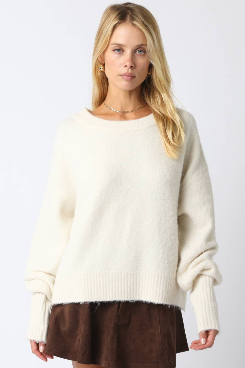 Olivaceous - Wholesale Pullover-trui - Dames - Julien Trui0