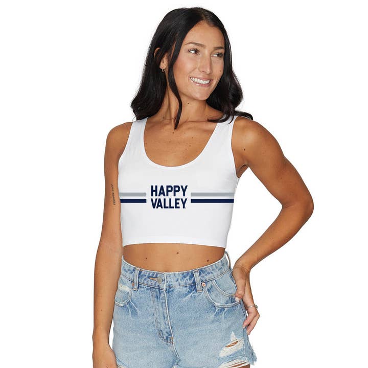 Camisoha Penn State Happy Valley Crop por atacado de Lojo Collegiate Apparel