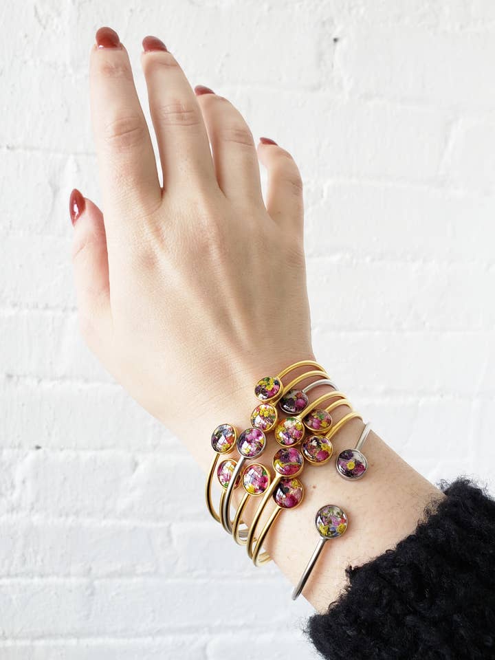 Confetti Petals Bangle for wholesale by Duplika Jewelry