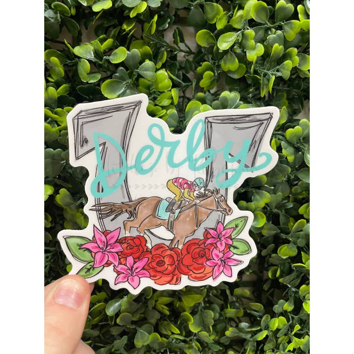 Doodles By Rebekah - Wholesale Sticker - Derby Horseshoe Sticker