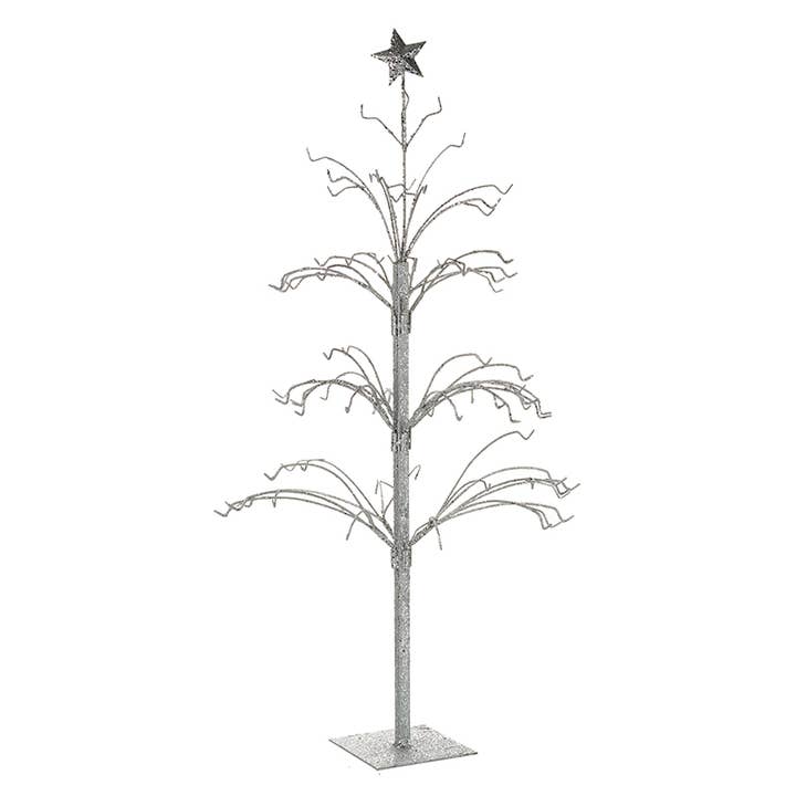 MEDIUM SILVER GLITTER METAL TREE for wholesale by Heaven Sends