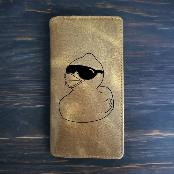 Rubber Duck Rodeo Cowboy Western Buffalo Leather Wallet for wholesale by Texan Customs