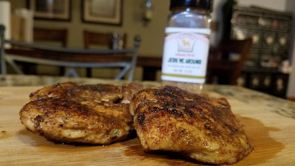 Karma Sauce - Vendita all'ingrosso Mix di spezie secche - Miscela di spezie Jerk Me Around - venduta in confezioni da 62