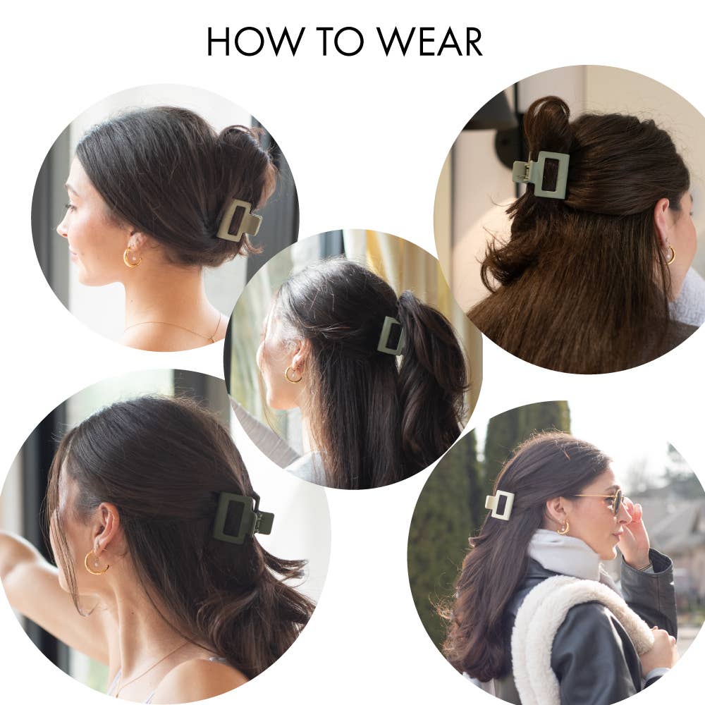 Framar Hair Brushes & Hair Accessories - Vente Pince à cheveux – femme - FRAMAR Pince à Cheveux Moyenne – Pince à Cheveux pour Femmes - Sauge7