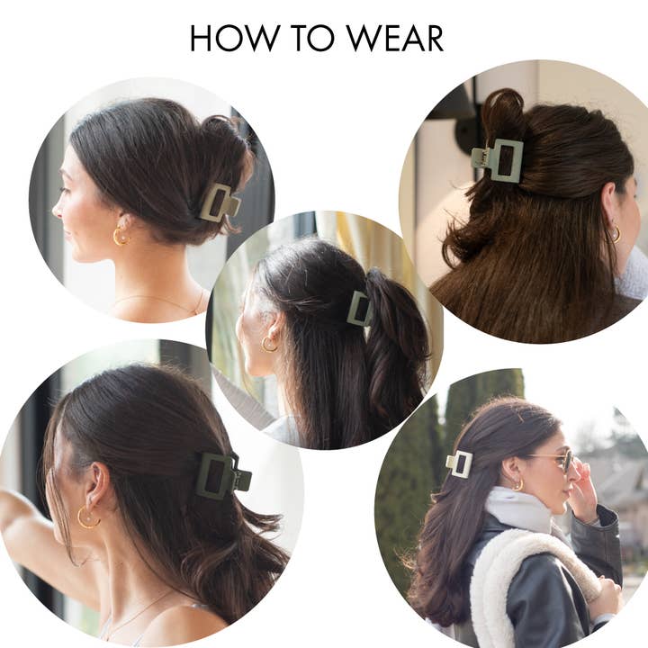 Framar Hair Brushes & Hair Accessories - Vente Pince à cheveux – femme - FRAMAR Pince à Cheveux Moyenne – Pince à Cheveux pour Femmes - Sauge7