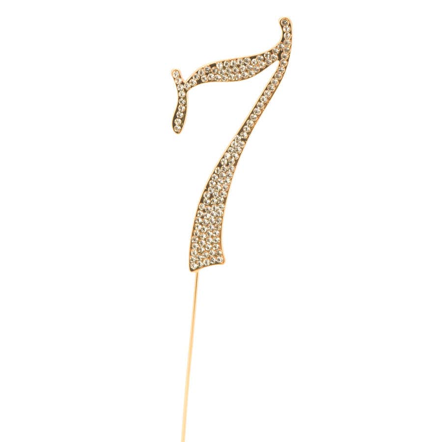 Premium Cake Topper Number 7 - Gold for wholesale on Faire0