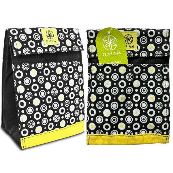 Gaiam Snack Sack - The Yellow Dot Design - Insulated Lunch for wholesale by St. Louis Wholesale LLC