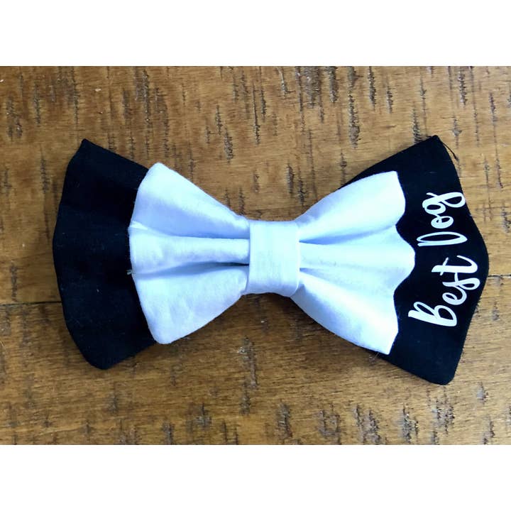 Koa's Ruff Life - Wholesale Pet bow tie – Dog - "Best Dog" Wedding Bow Tie2