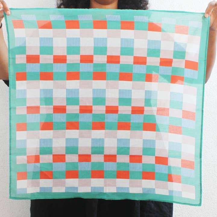 Organisches Baumwoll-Voile Tuch mit Female Bauhaus Design für den Großhandel von Emma Make