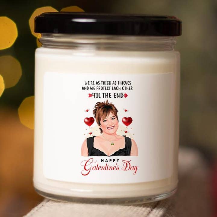 VenusArtsShop - Wholesale Birthday Card - Funny Caroline Galentine / Valentine Candle - Candle For