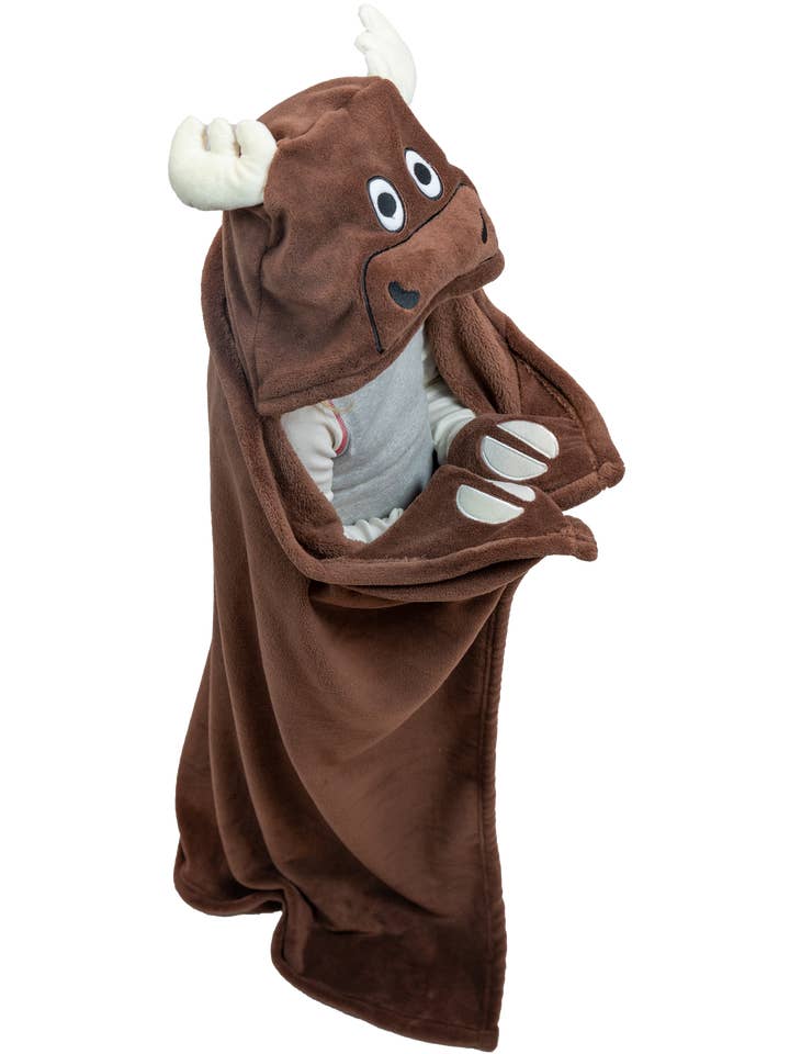 Moose Critter Blanket for wholesale by Lazy One