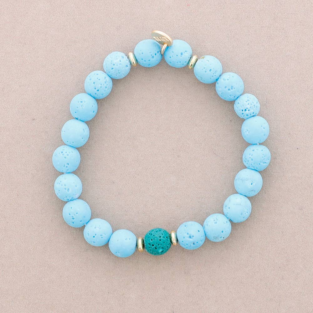 Sonata - Vente Bracelet de perles - Bracelet élastique avec boules d'imitation de pierres de lave4