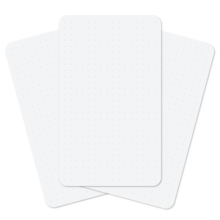 Notsu - Wholesale Stationery/Notecard Set - Dot Grid Index Cards 3x5 Rounded Corners (50 Pack)