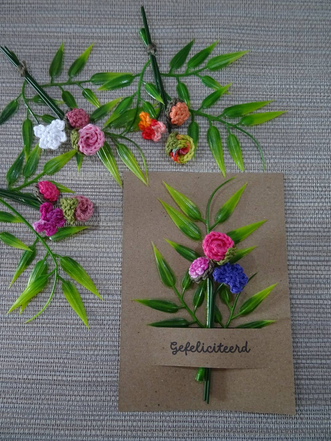 Knuffelsenzo - Wholesale Artificial Flowers - Bouquet card, Congratulations, Happy Birthday1