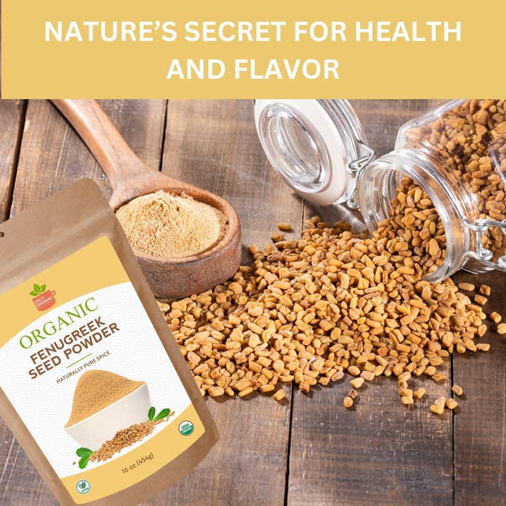 SPICY ORGANIC - Venta al por mayor Proteínas y superalimentos en polvo - Polvo de alholva orgánico, certificado por el USDA, semillas de metilo en polvo para cocinar, tu camino hacia un crecimiento saludable del cabello5