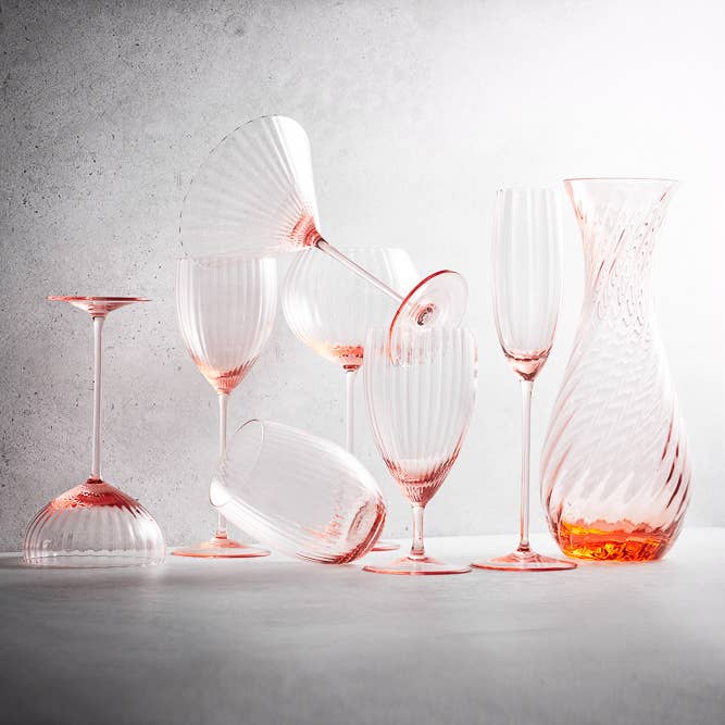 Caskata - Wholesale Wine Glass - Quinn Rose Red Wine Glasses, Set of 2