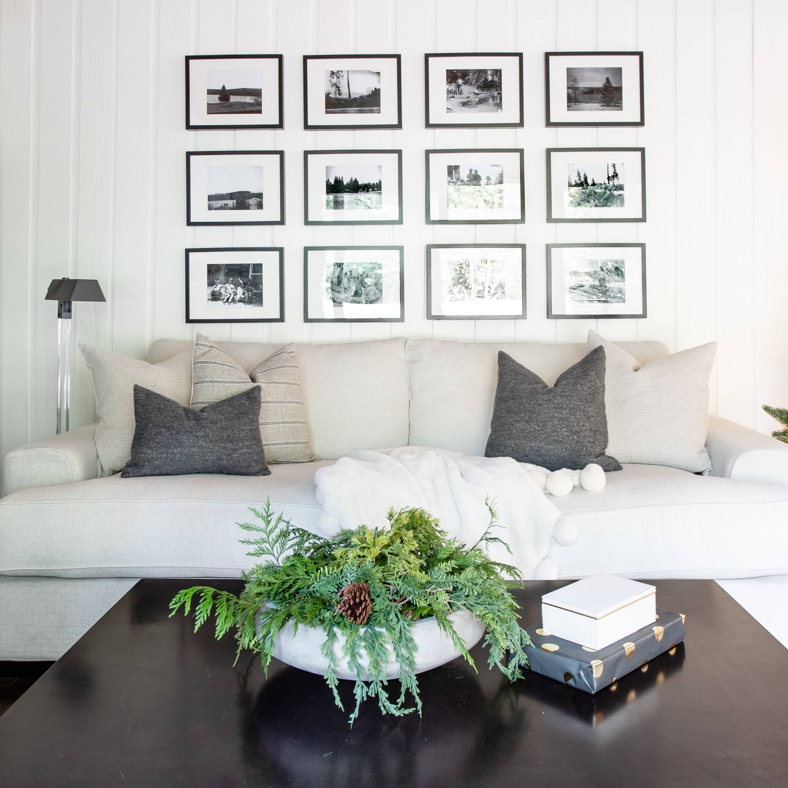 Linen & Ivory - Wholesale Throw Pillow Cover - BECKETT || Dark Gray Bouclé Pillow Cover8