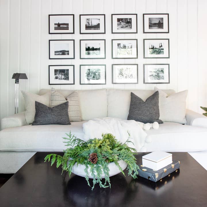 Linen & Ivory - Wholesale Throw Pillow Cover - BECKETT || Dark Gray Bouclé Pillow Cover8