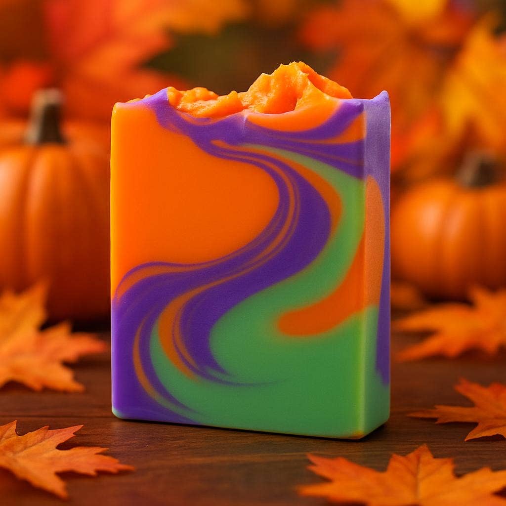 Priscila Leen Arts at Florida Soap Candle - Wholesale Bar Soap - Florida Soap Candle Halloween Handmade Soap Bar, Orange 1