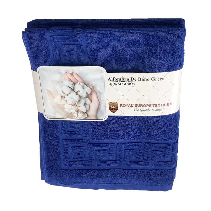 Lot de 2 tapis de bain 50x60 cm, 650 g/m2, couleur bleue pour la vente par Royal Europe Textile SL