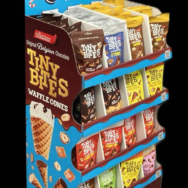 Beemax - Wholesale Chocolate Covered Sweets - Tiny Bites Stand Shipper 112ct1