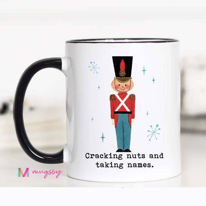 Mugsby - Wholesale Coffee Mug - Cracking Nuts Funny Christmas Mug, Coffee Mug