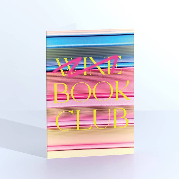 Wine/Book Club Greetings Card for wholesale by Ornament Art