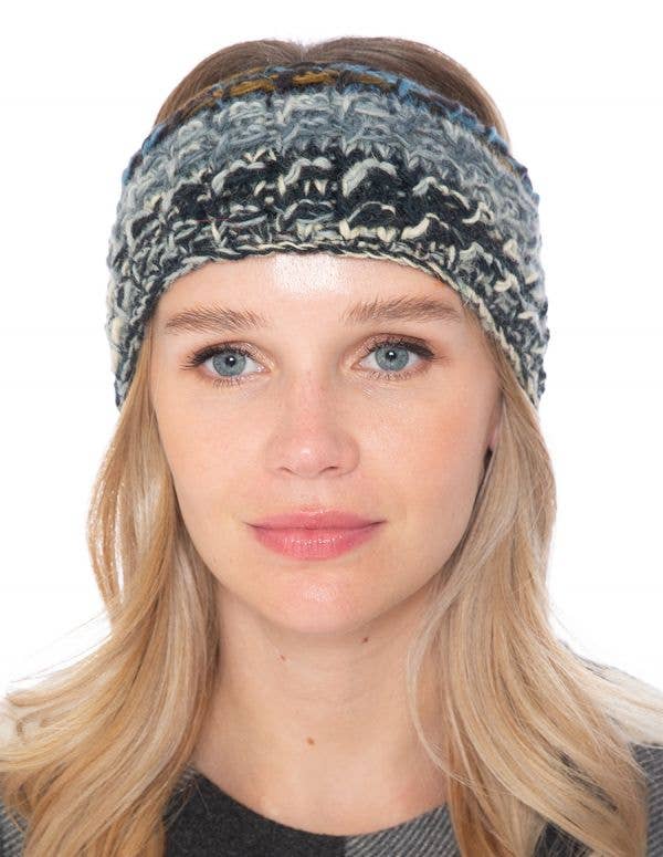 The Collection Royal / Royal Handicrafts - Wholesale Fashion Headband - Women's - Cable Knit Woolen Headband0