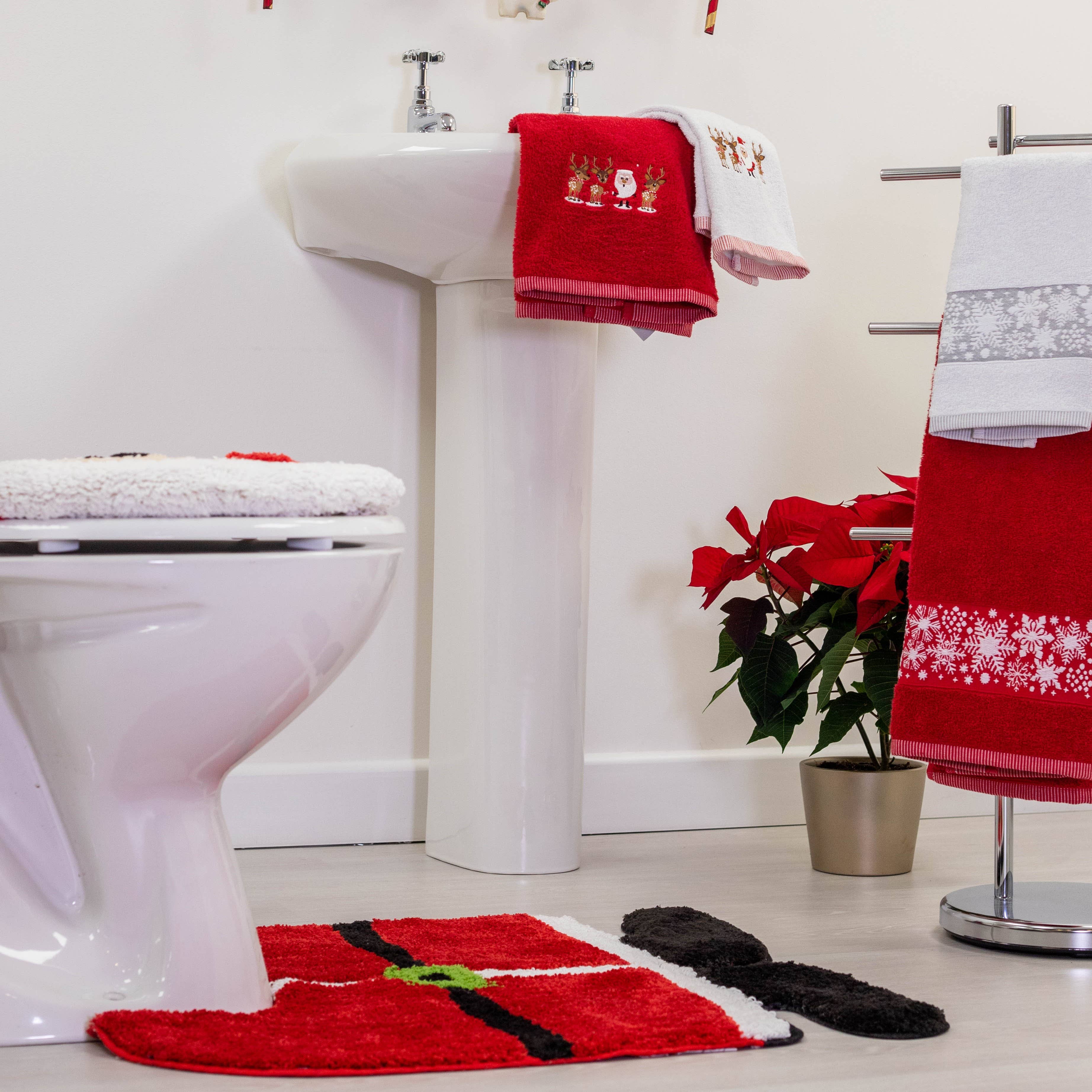 Allure Bath Fashions - Wholesale Badmat - Kerstman 2-delige Toiletbril- en Sokkelset, Grappige Kerstmis5