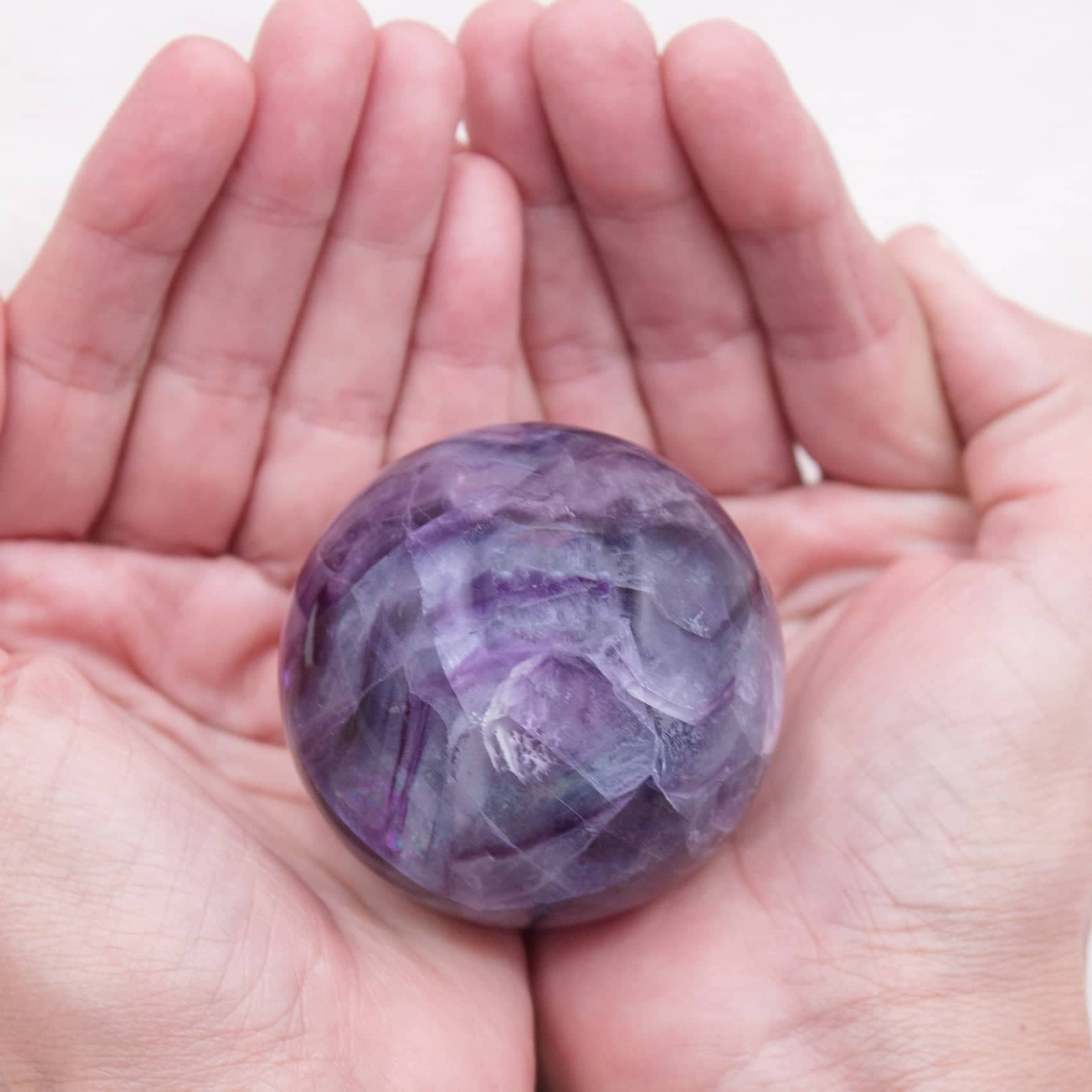 Tiny Rituals - Wholesale Spiritual Stone/Crystal - Rare Rainbow Fluorite Spheres - AAA Premium Quality58