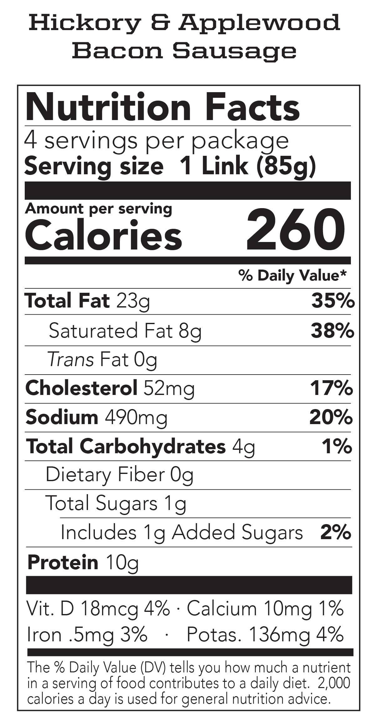 Big Fork - Vendita all'ingrosso Salsicce - Salsiccia di Pancetta di Hickory e Mela - Completamente Cotta, Affumicata5