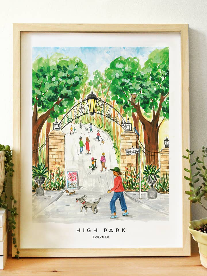 Impresión artística Toronto High Park de 12 x 16 pulgadas para venta al por mayor de The Paperhood
