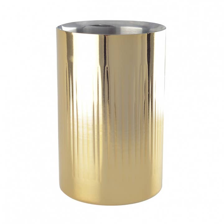 Gold ribbed pattern wine cooler for wholesale by AULICA