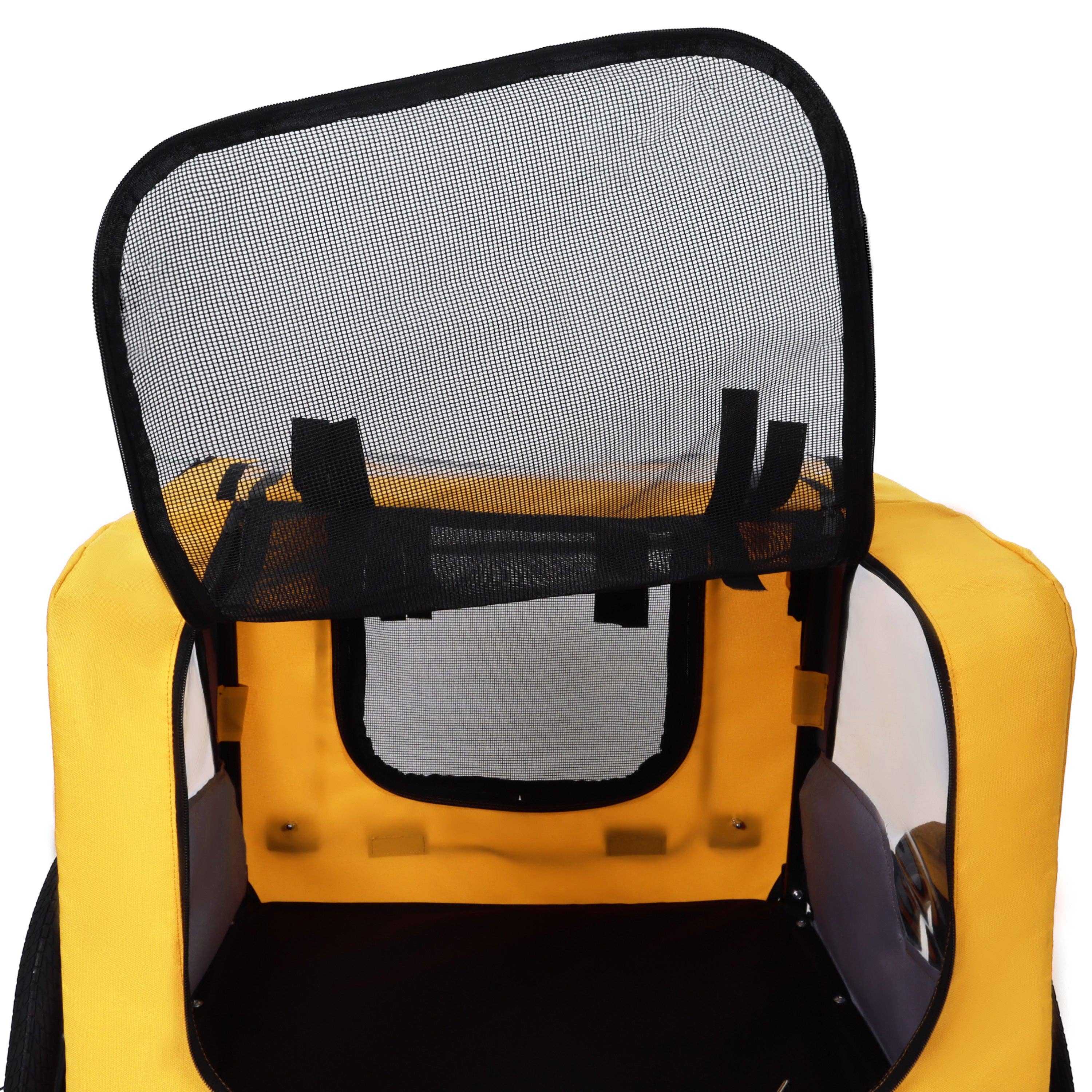 39F Inc. - Wholesale Pet Carrier - Cat/Dog - Folding Pet Bike Trailer for Small to Medium Dogs, Yellow14