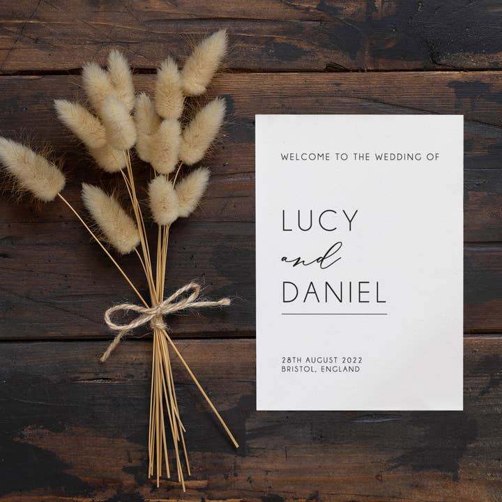 WinsterCreations™ – wholesale Art print – Welcome To The Wedding Of Name Date & Location Wedding Wall Decor Print1