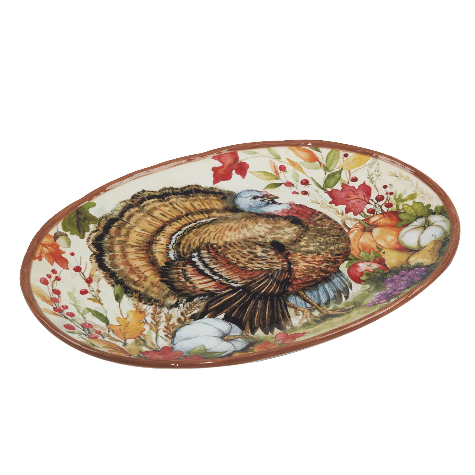 Certified International - Venta al por mayor Fuente - Plato ovalado para pavo Harvest Blessings Fall, 16 x 12 pulgadas1