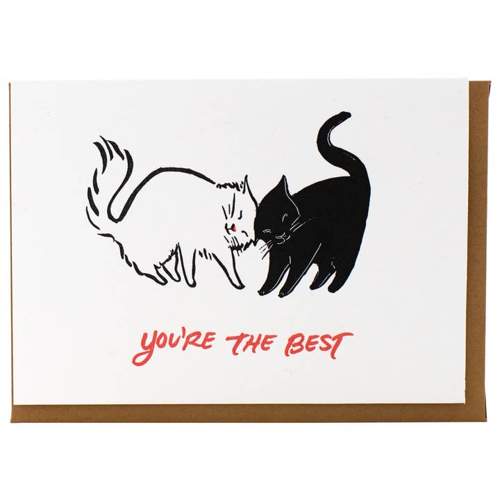 Smudge Ink - Wholesale Friendship Card - Nuzzling Cats Friendship Card1